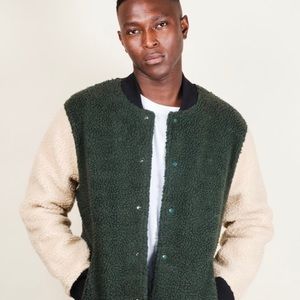 Brooklyn Clothkng Co Olive Sherpa Varsity Jacket